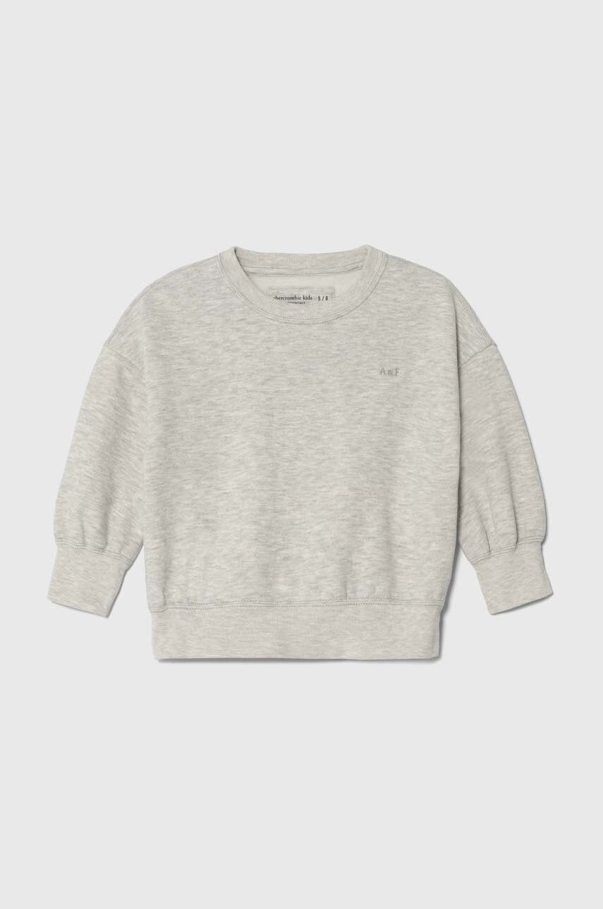 Detská mikina Abercrombie & Fitch šedá farba, melanžová