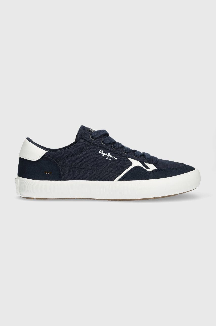 Tenisky Pepe Jeans PMS31038 pánske, tmavomodrá farba, TRAVIS BRIT M