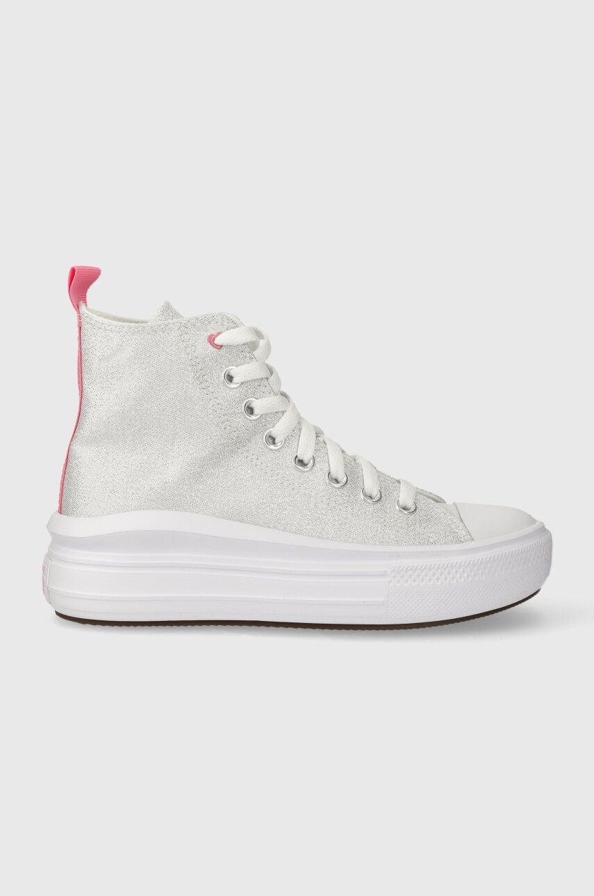 Detské tenisky Converse strieborná farba