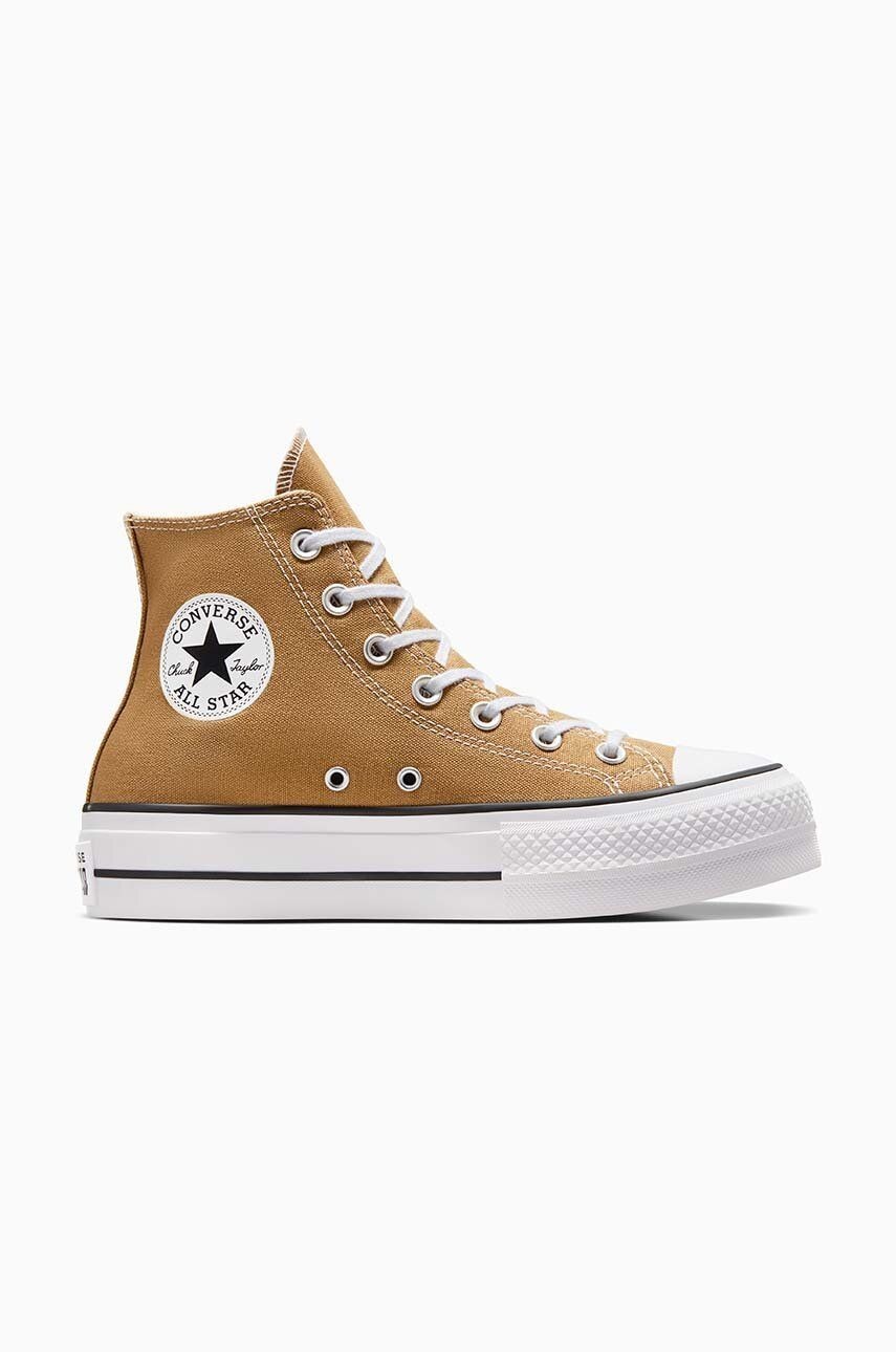 Tenisky Converse Chuck Taylor All Star Lift dámske, béžová farba, A07210C