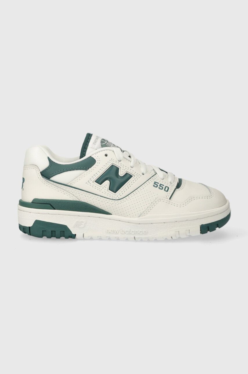 Kožené tenisky New Balance 550 šedá farba, BBW550BI