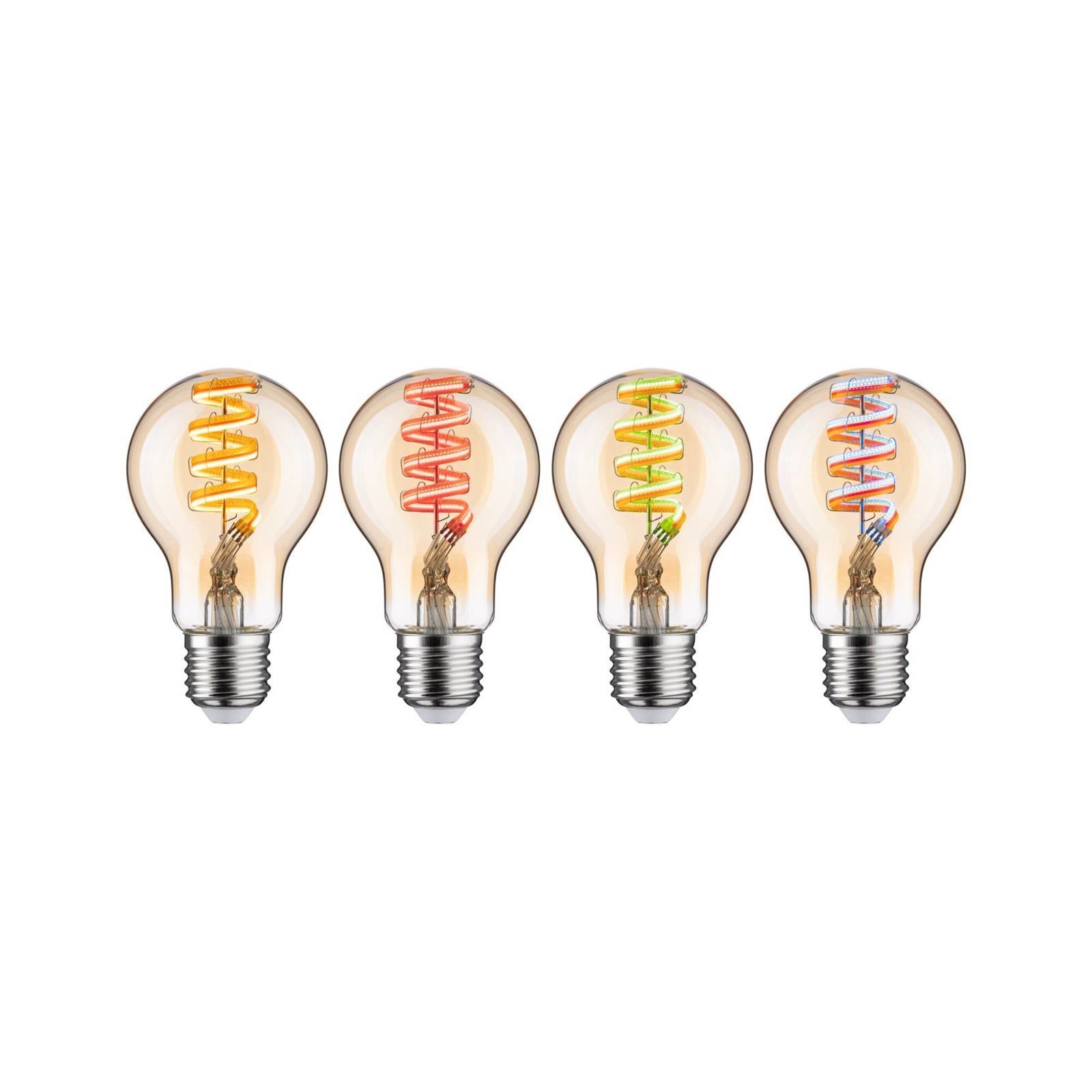 Paulmann LED žiarovka ZigBee E27 6,3W RGBW zlatá