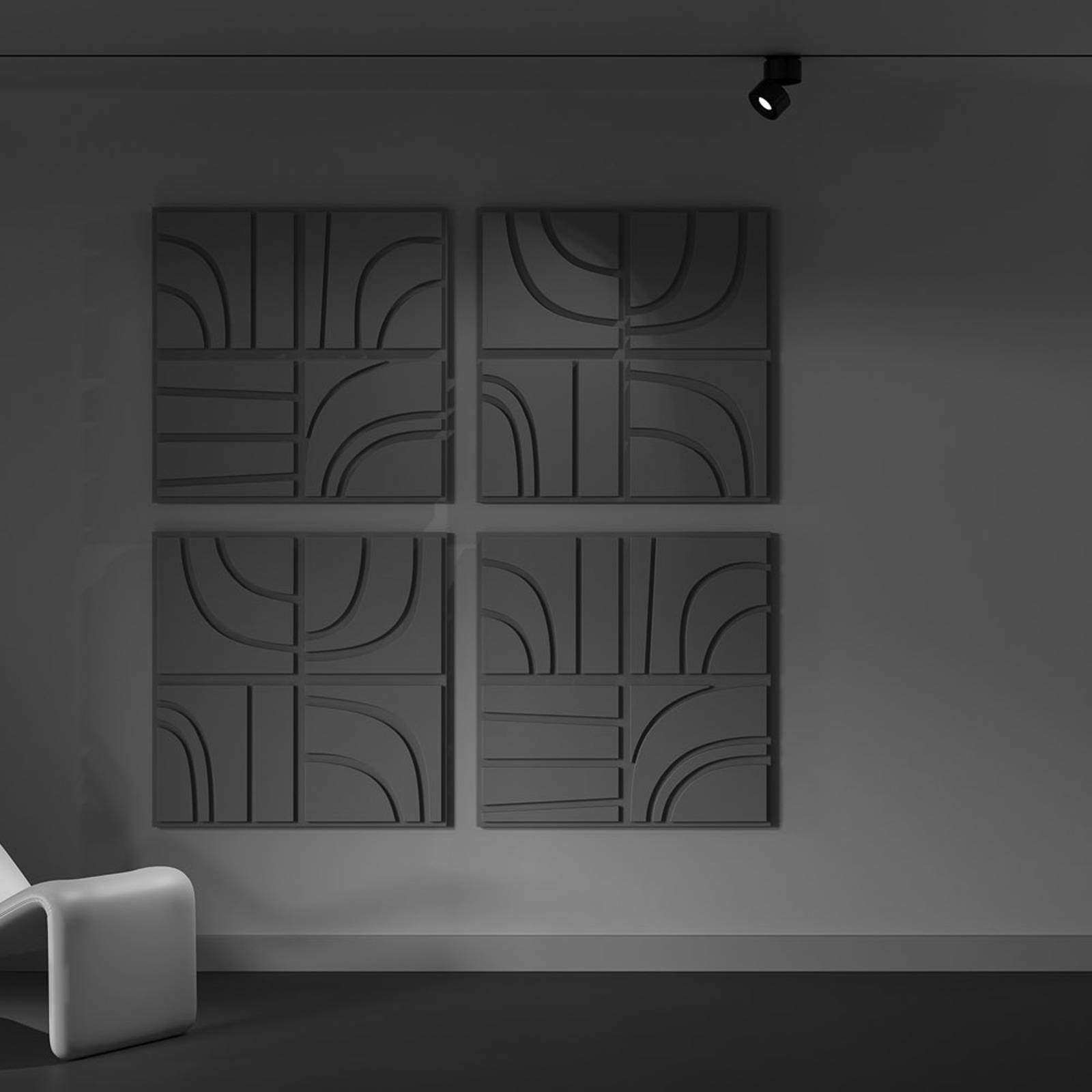 Maytoni Yin LED reflektor Unity system, Triac, 930, čierny
