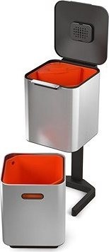 JOSEPH JOSEPH Koše na triedený odpad Totem Compact 40 litrov Steel 30063