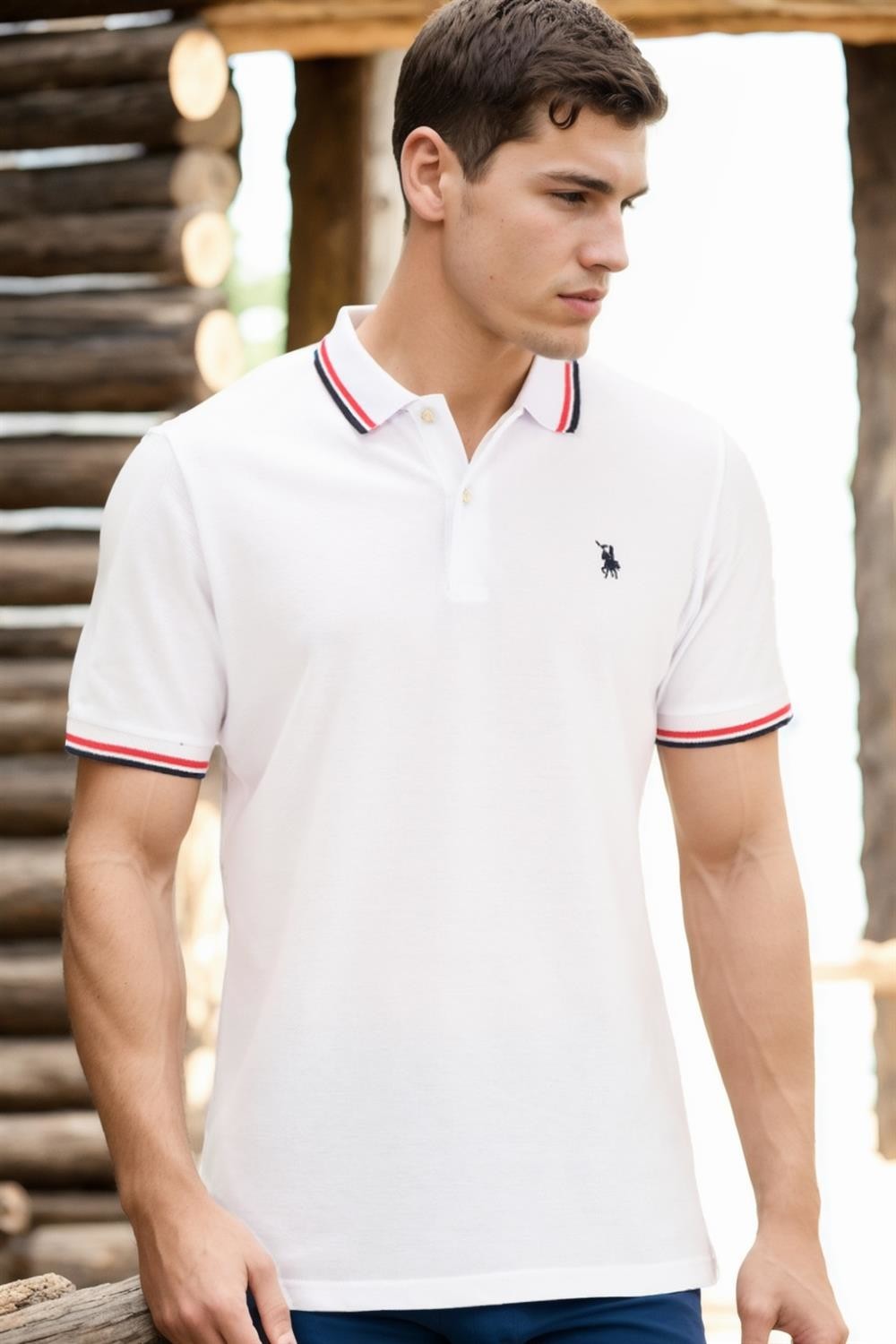 T8594 DEWBERRY MEN'S T-SHIRT-LIGHT WHITE