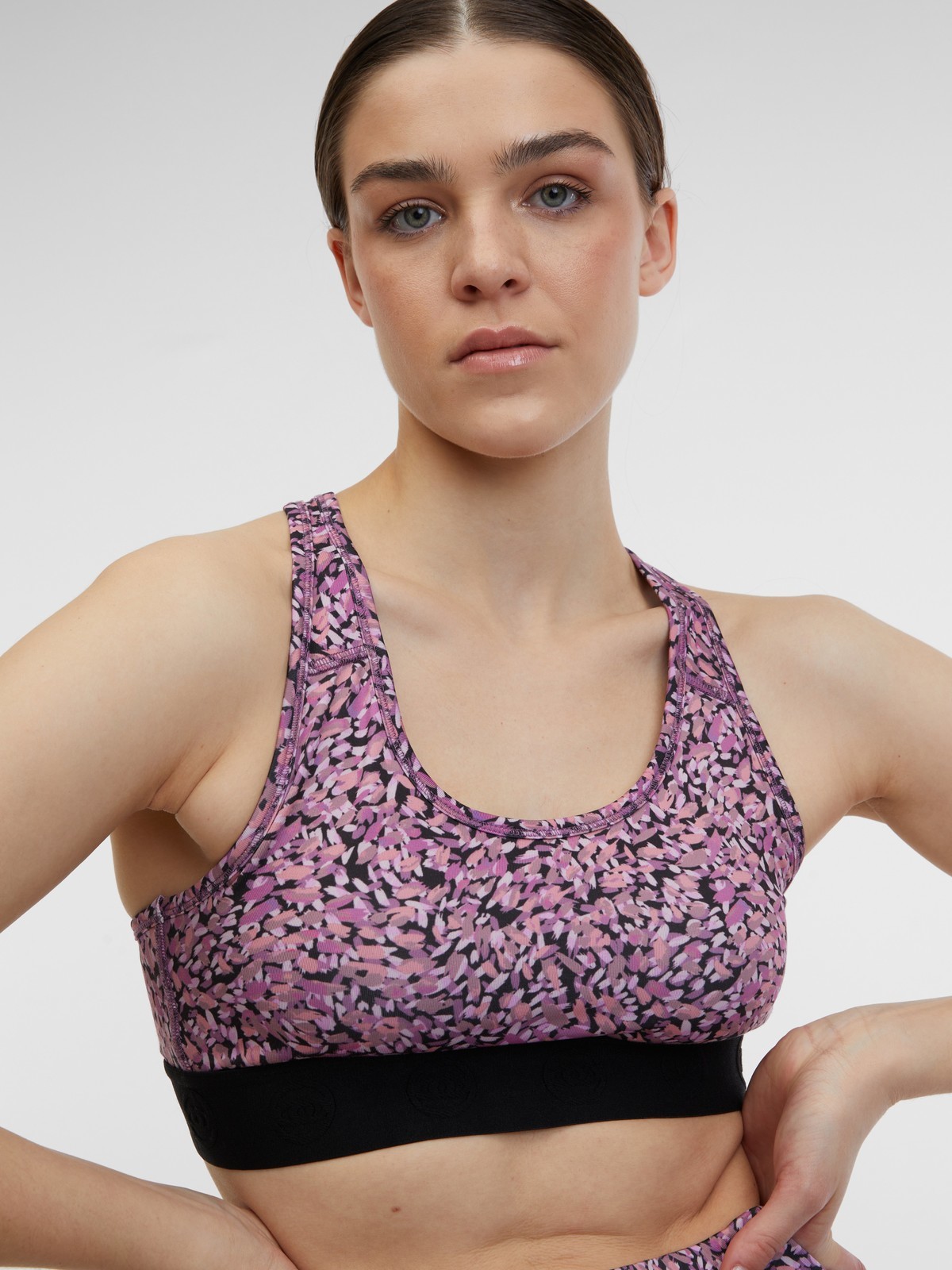 Orsay Light Purple Women's Patterned Sports Bra - Women's