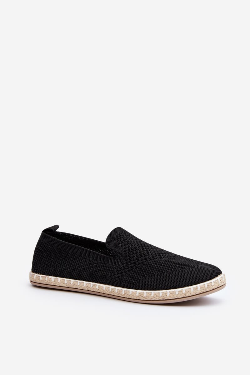 Black women's slip-on espadrilles Harmonie
