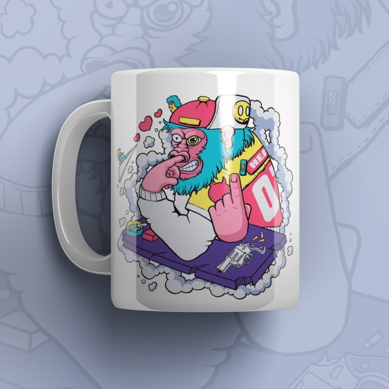 KH4-10 DR Hrnček - Gangster monkey 330ml