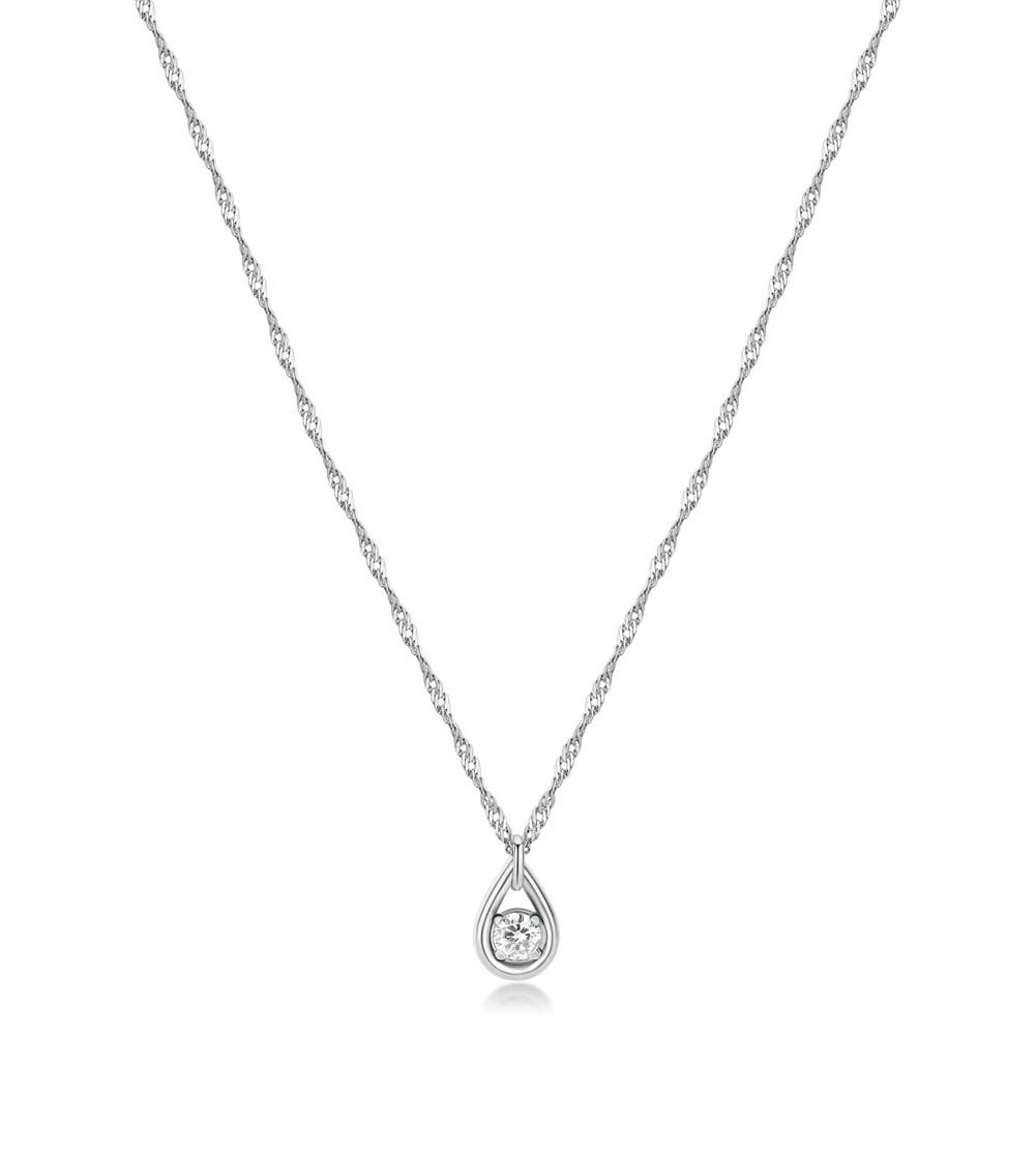 Brosway Krásny oceľový náhrdelník so zirkónom Ribbon BBN29