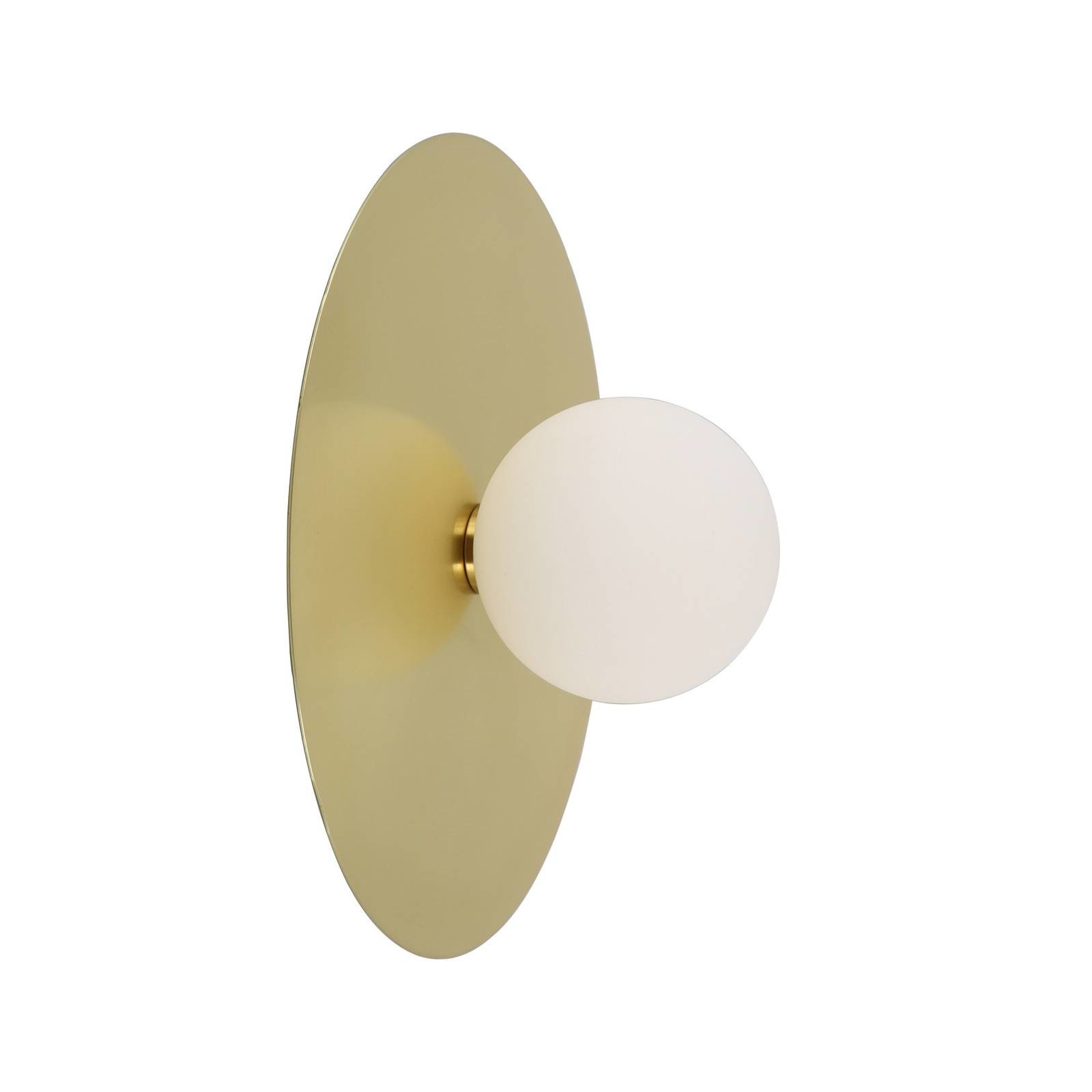 Nástenné svietidlo Lindby Zain, zlatá/biela, sklenené tienidlo