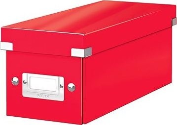 LEITZ WOW Click & Store DVD 14.3 × 13,6 × 35,2 cm, červená