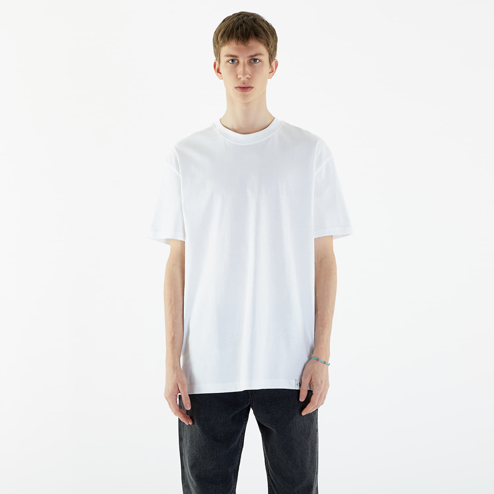 Calvin Klein Jeans Long Relaxed Cotton T-Shirt Bright White