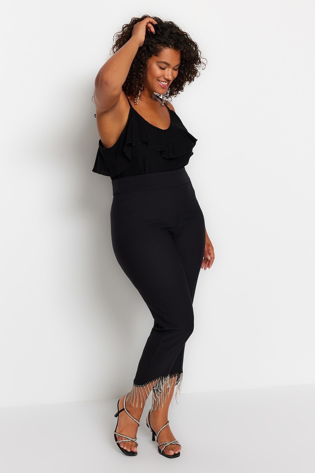 Trendyol Curve Black Trousers.