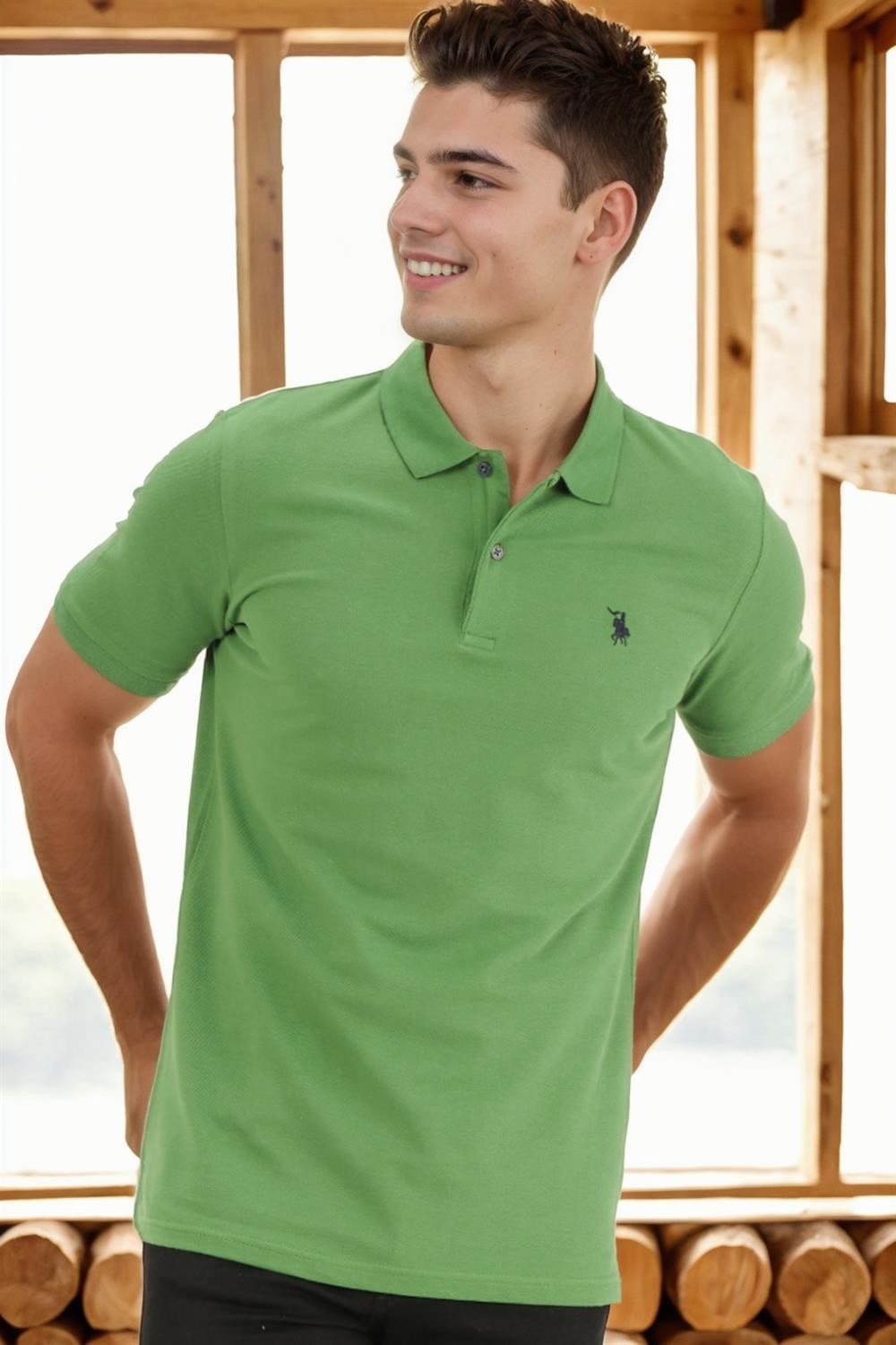 T8561 DEWBERRY MEN'S TSHIRT-OPTICAL LIGHT KHAKI