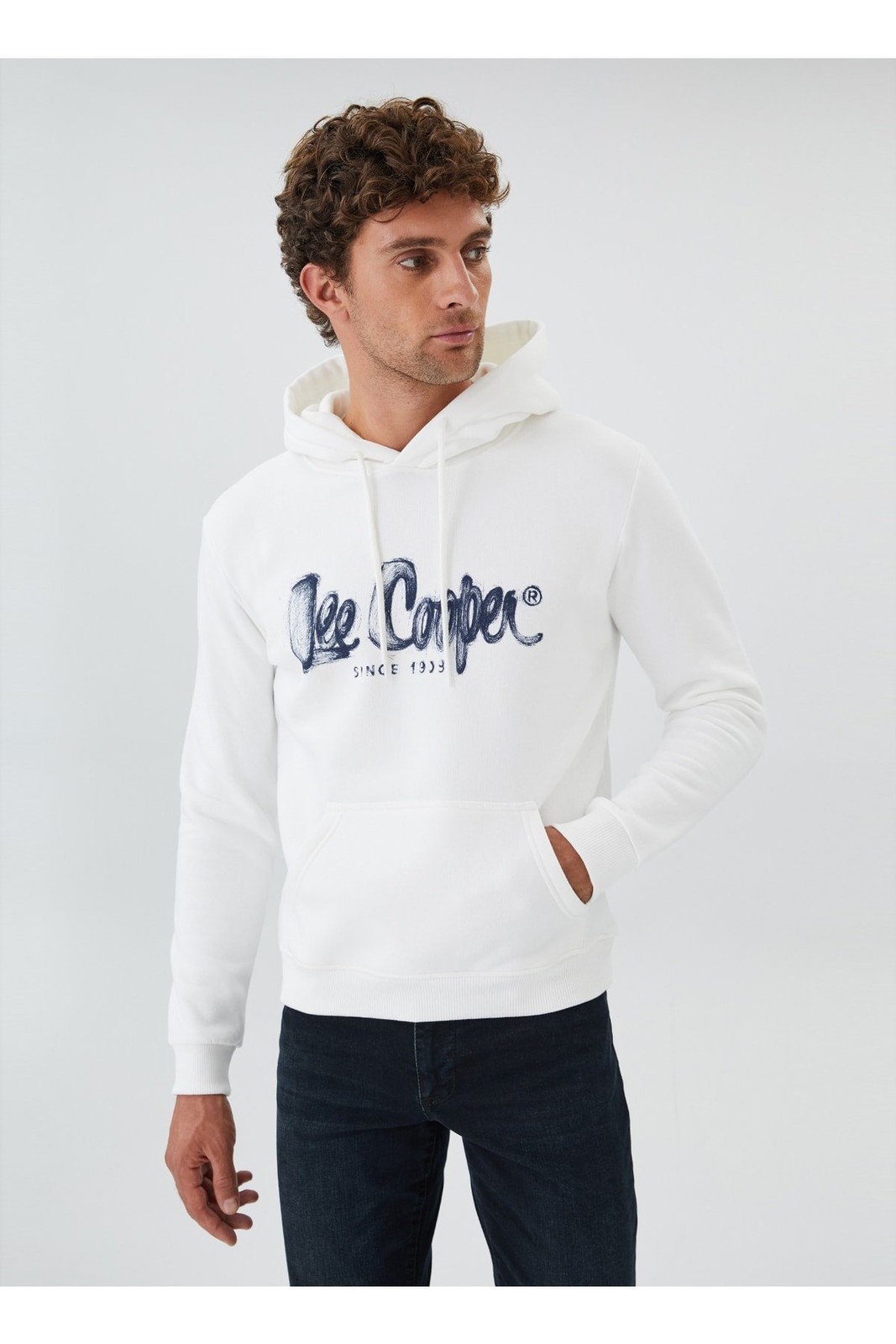 Pánska mikina s golierom s kapucňou Lee Cooper