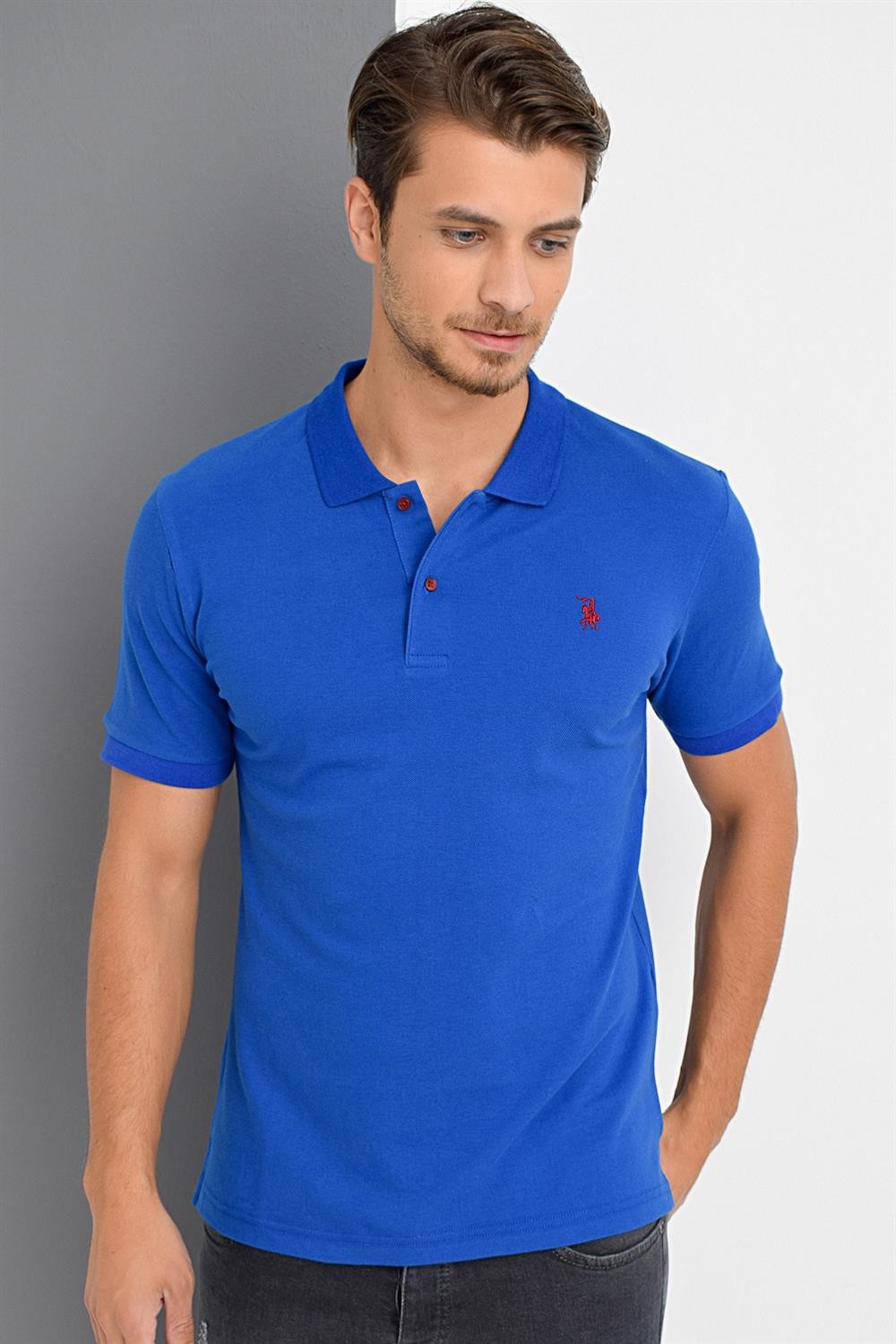 T8561 DEWBERRY MEN'S TSHIRT-SAKS BLUE