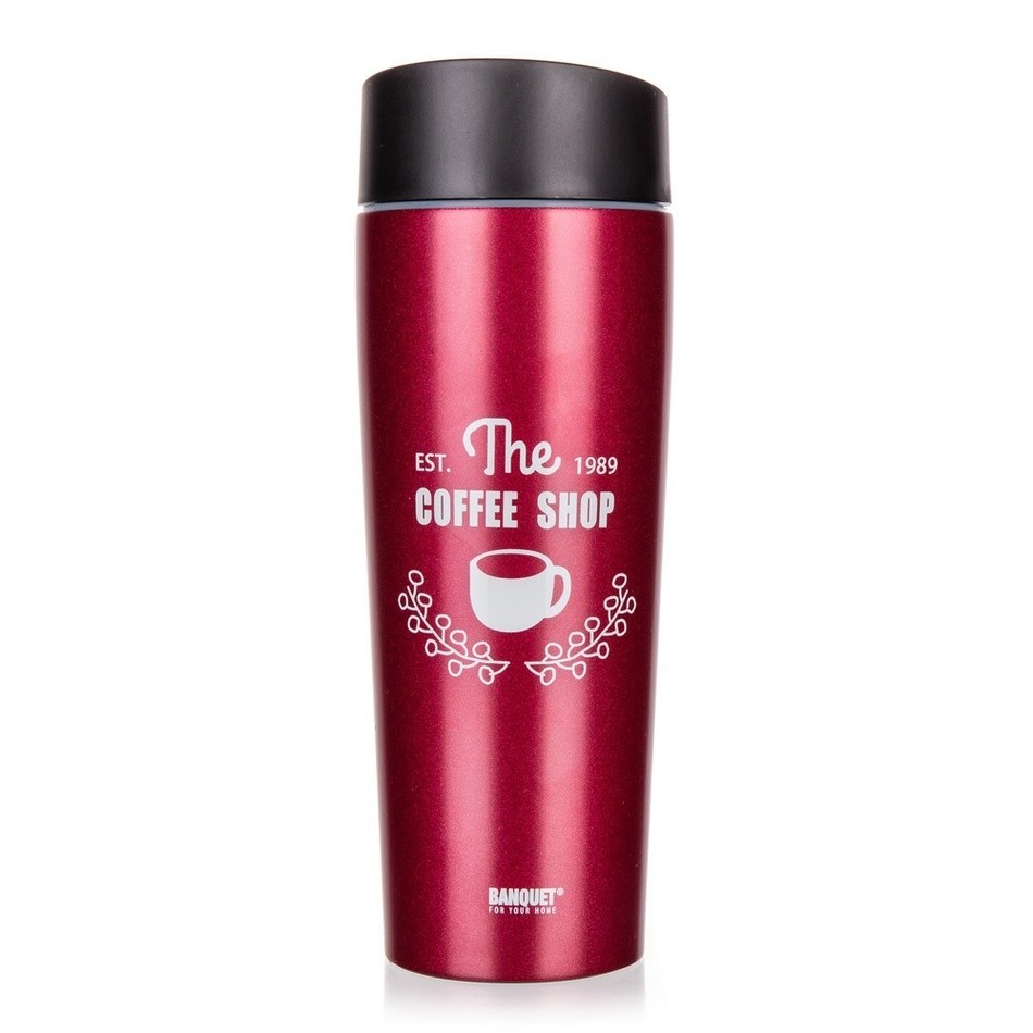 Banquet Termohrnček COFFEE 350 ml, 

vínová