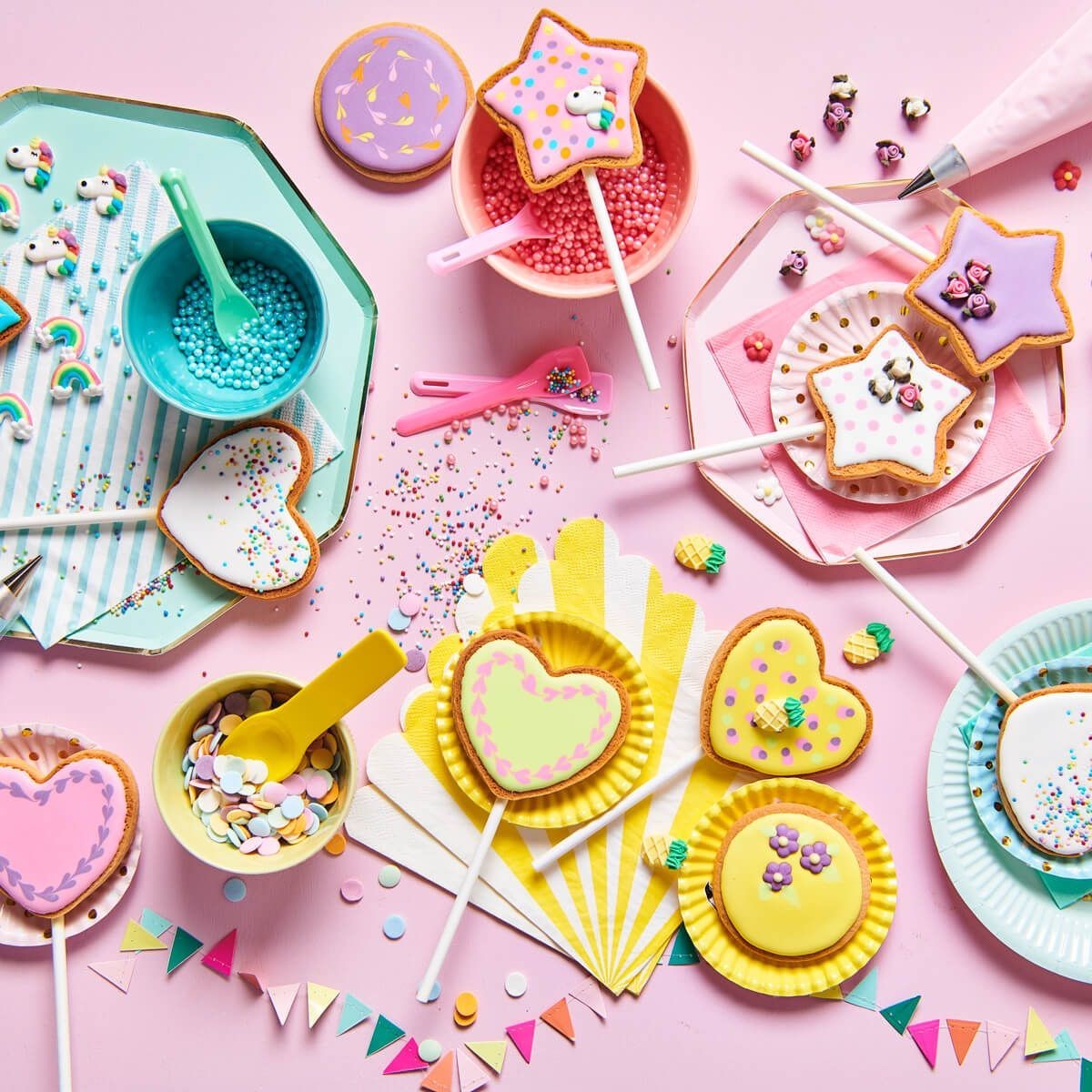 Funcakes Tyčky (špajle) na cake pops a lízanky 50 ks - Lollipop Sticks - 12 cm
