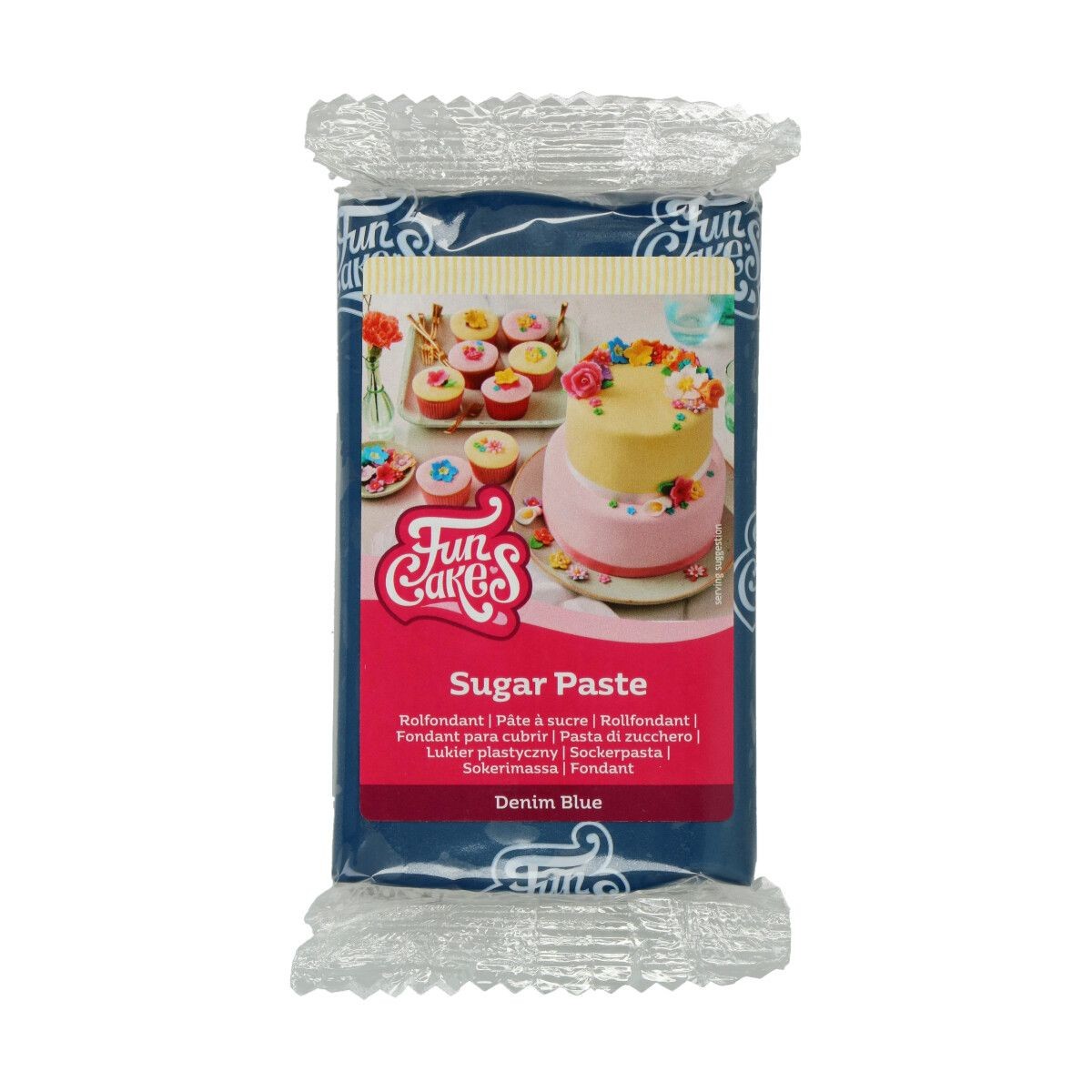 Funcakes Modrý rolovaný fondant Denim Blue (farebný fondán) 250 g
