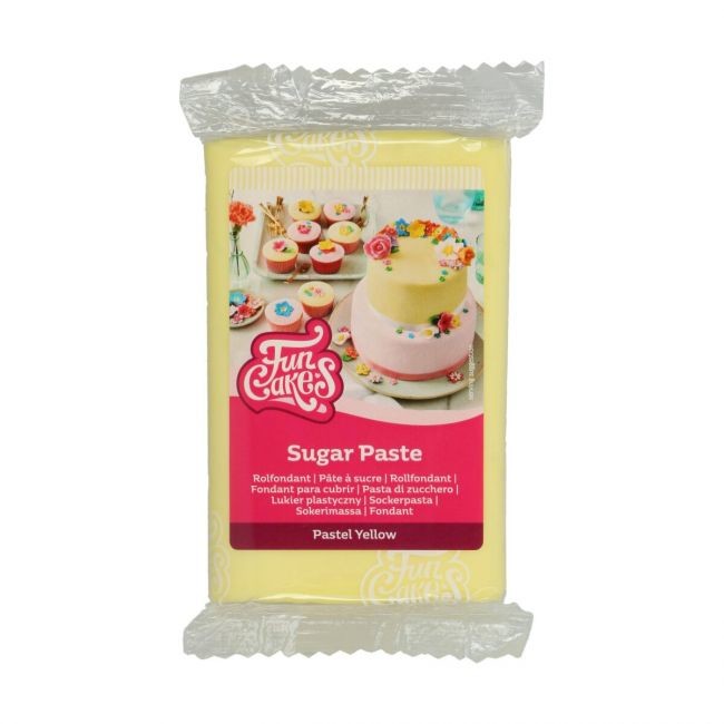 Funcakes Pastelovo žltý rolovaný fondán Pastel Yellow (farebný fondán) 250 g