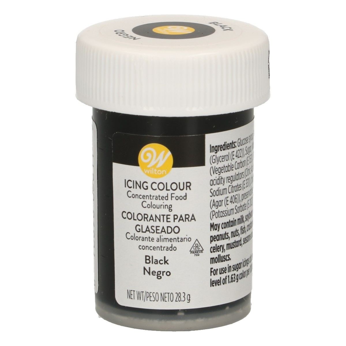 Wilton Gélová farba Black - Čierna 28 g
