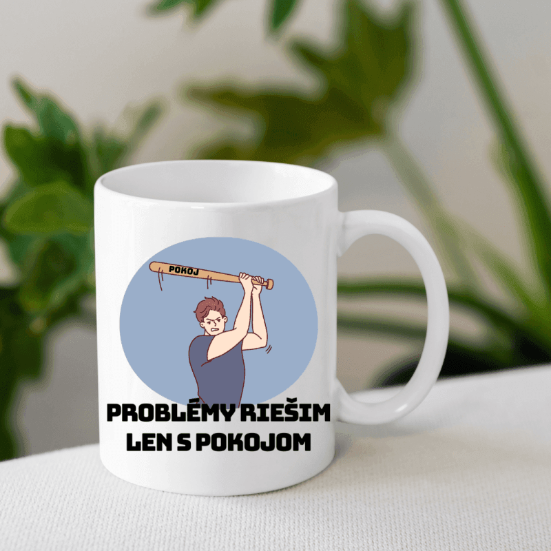 KH5-19 DR Hrnček - Problémy riešim len s pokojom 330ml
