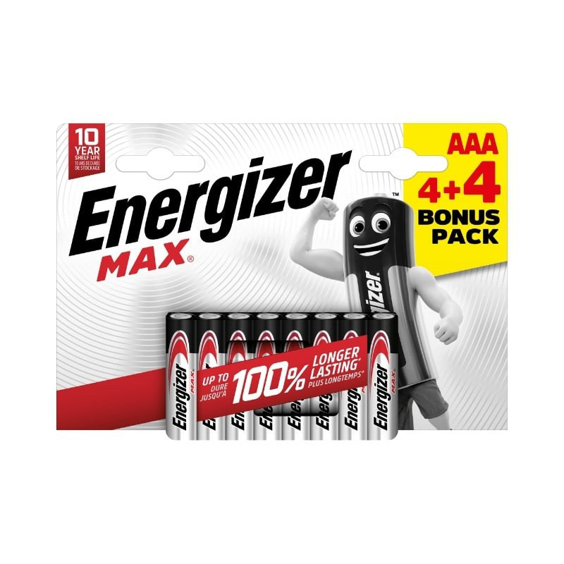 Energizer LR03/8 Max AAA 4+4 zadarmo