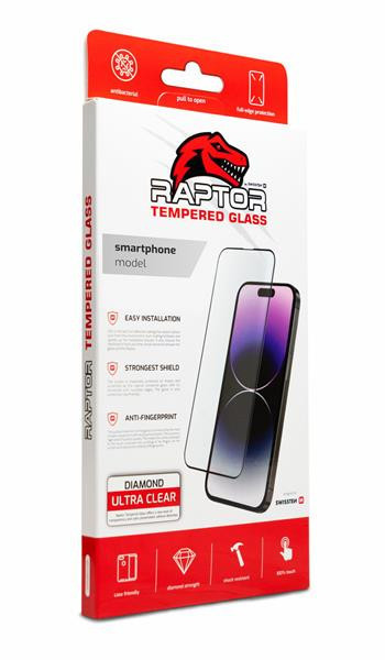 SWISSTEN RAPTOR DIAMOND ULTRA CLEAR 3D TEMPEROVANÉ SKLO APPLE IPHONE 13/13 PRE ČIERNE