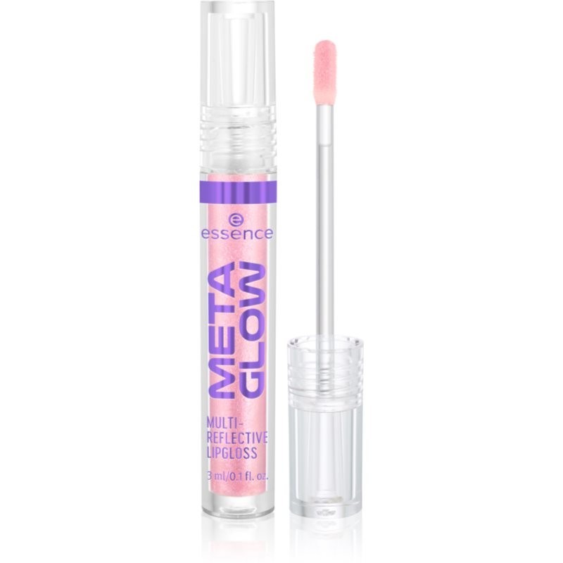 Essence META GLOW MULTI-REFLECTIVE lesk na pery s holografickým efektom odtieň 02 Digital Pink 3 ml
