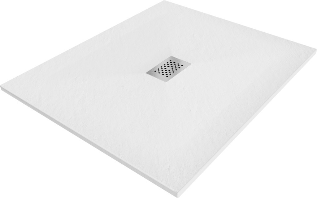 MEXEN/S - Hugo sprchová vanička SMC 110x100 cm, biela, krytka nerez 42101011-X
