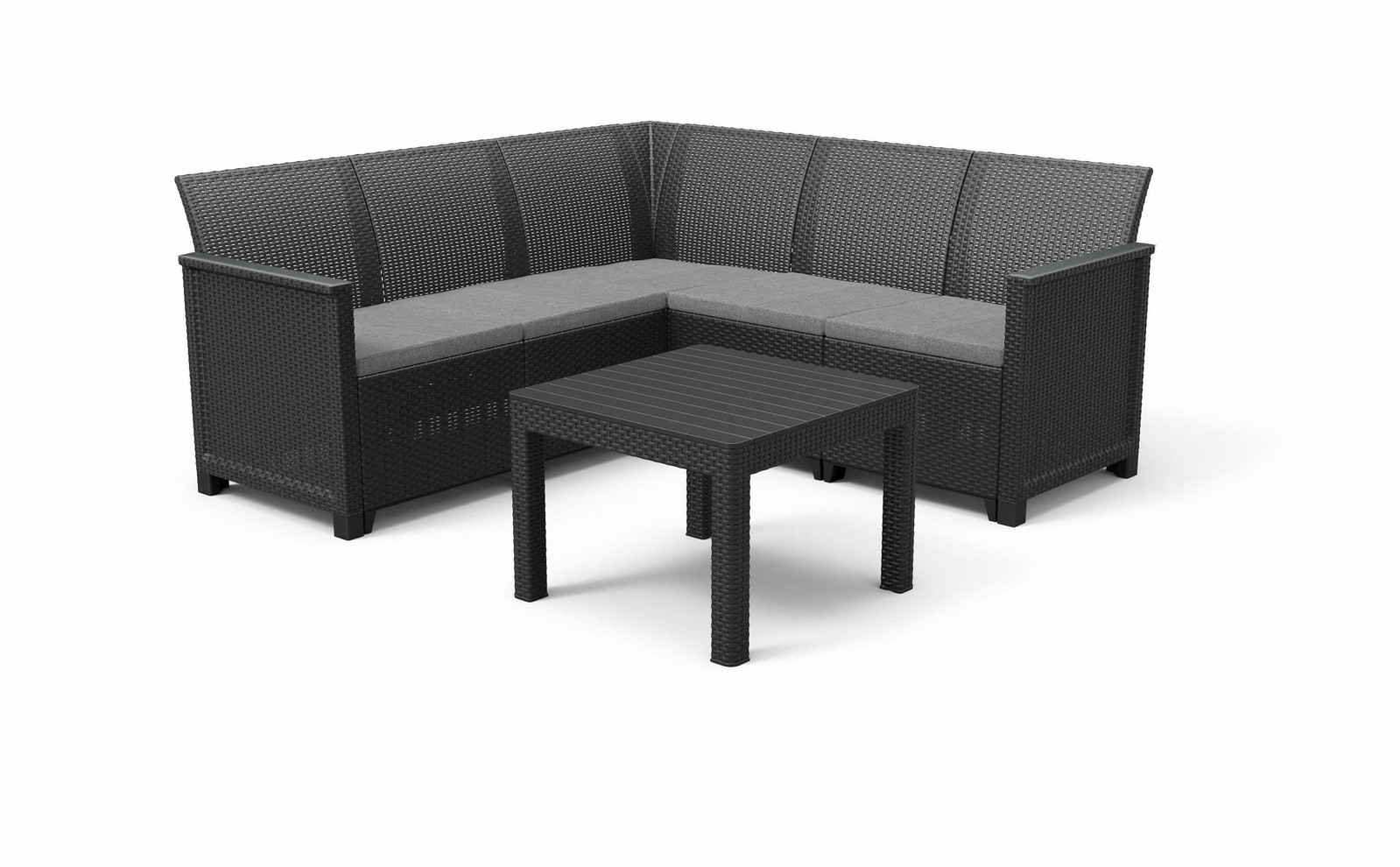 KETER Záhradný set ALODIA CORNER SET 5 | grafit
