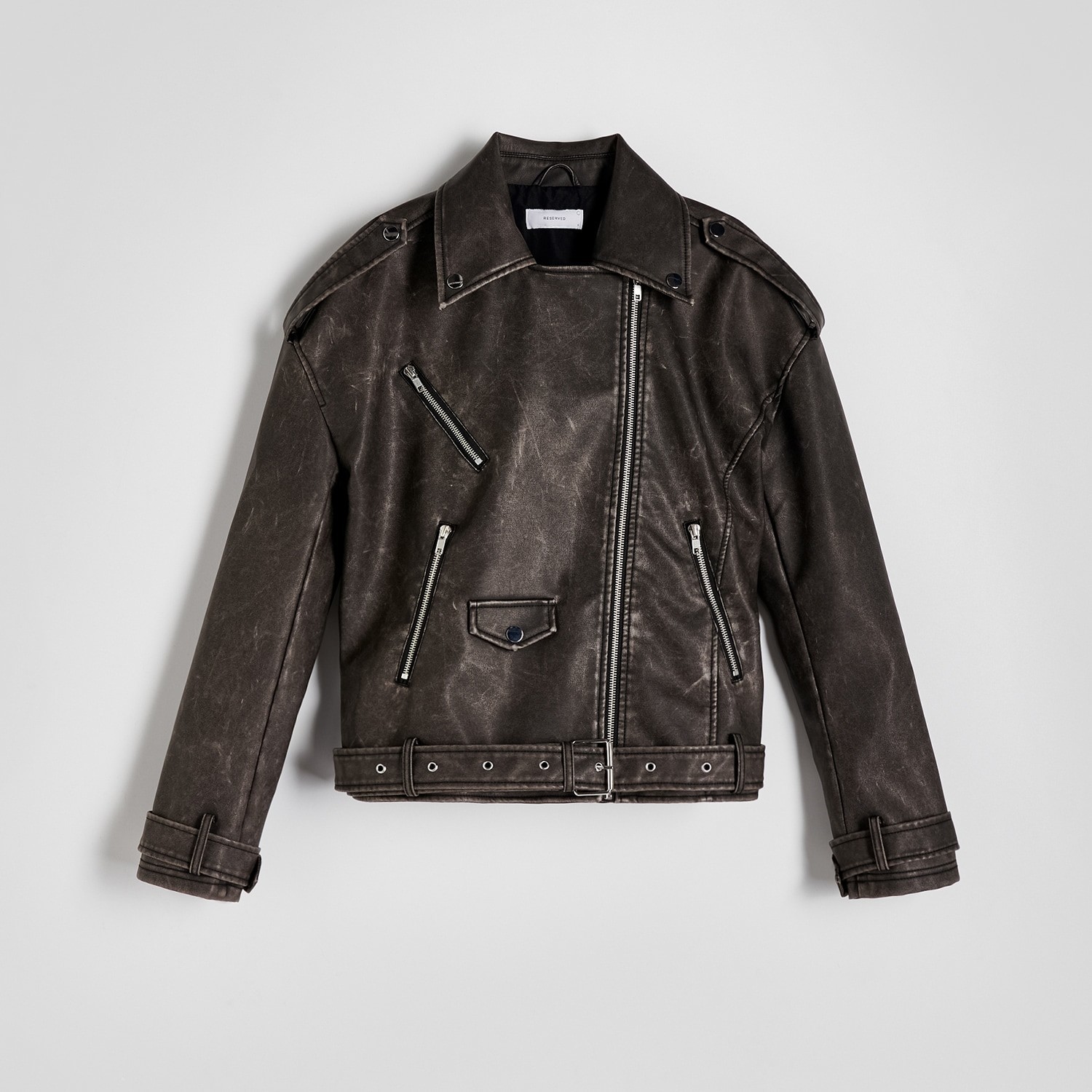 Reserved - Ladies` outer jacket & belt - Hnědá