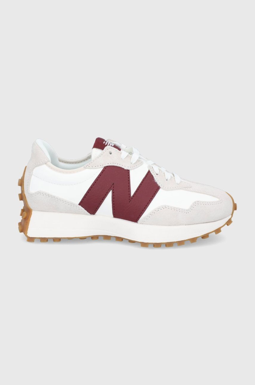 Topánky New Balance WS327KA-121, biela farba, na plochom podpätku