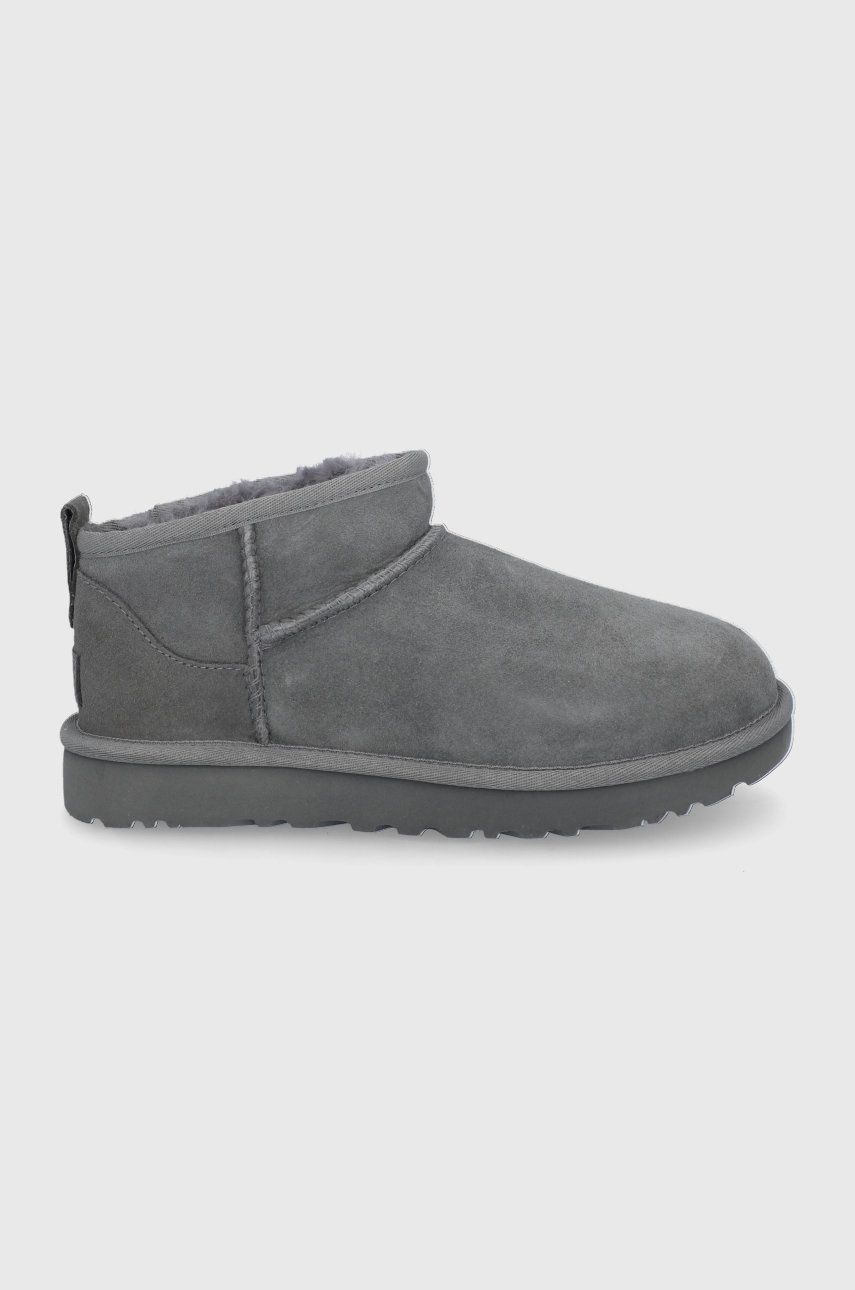 Semišové snehule UGG Classic Ultra Mini šedá farba, 1116109.GREY