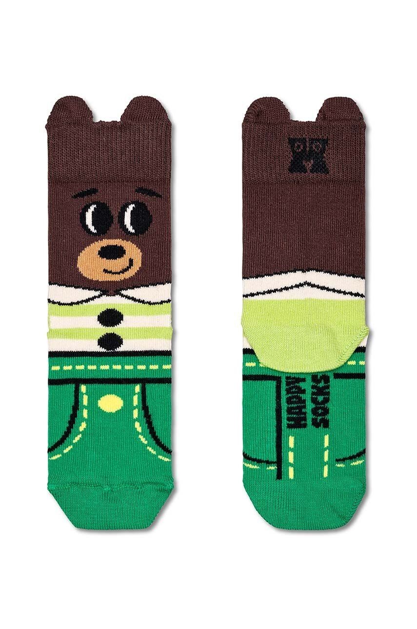 Detské ponožky Happy Socks Kids Bear Sock hnedá farba