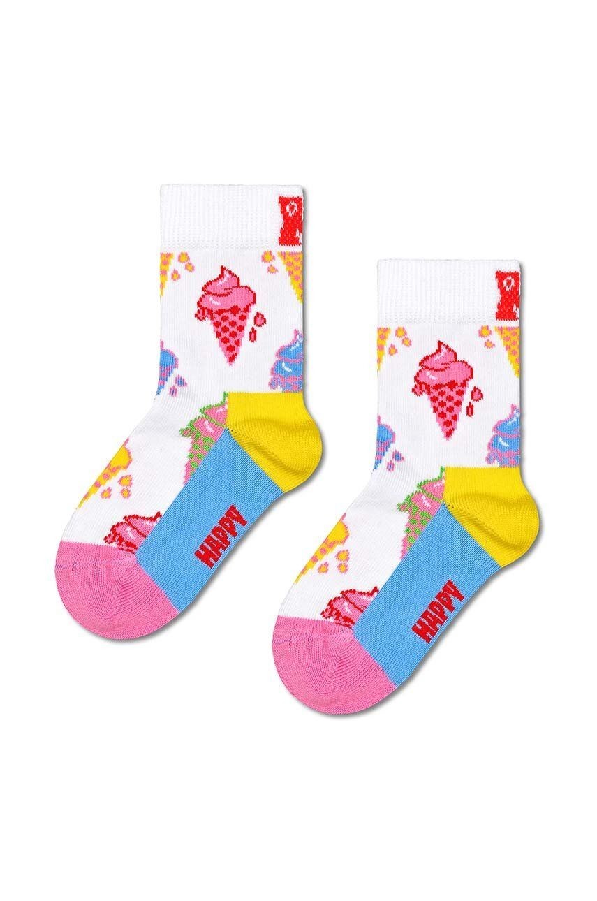 Detské ponožky Happy Socks Kids Ice Cream Sock biela farba