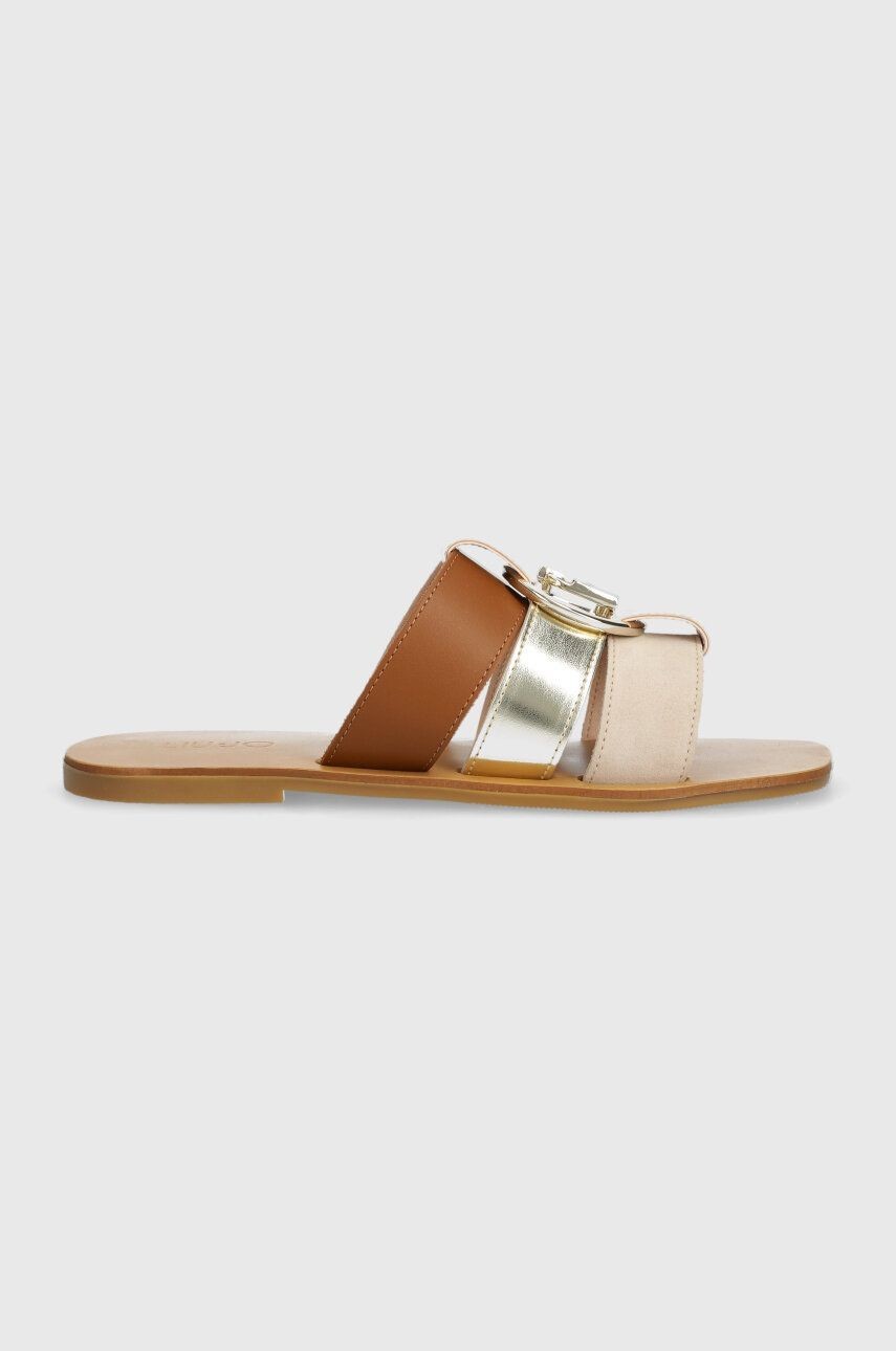 Kožené šľapky Liu Jo SABA 08 dámske, hnedá farba, SA4119PX488S3237