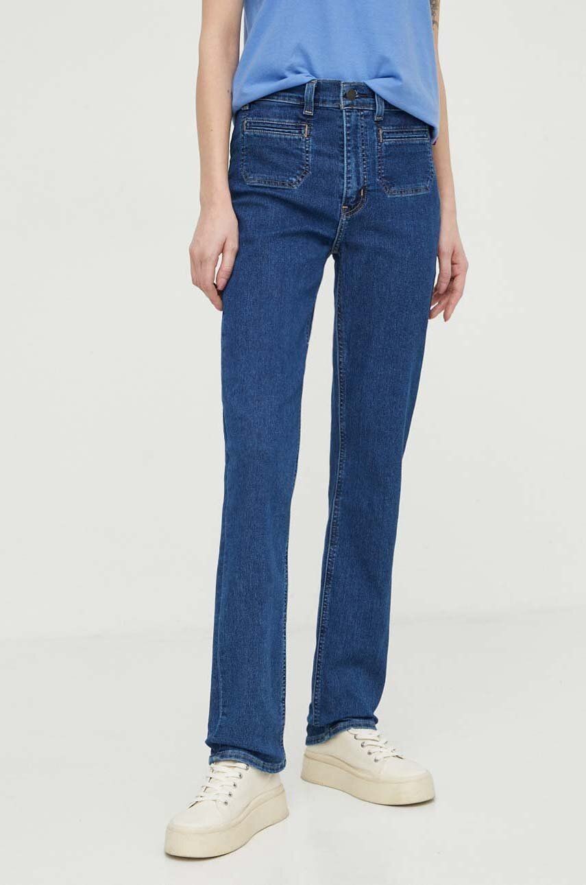 Rifle Levi's 724 TAILORED dámske, tmavomodrá farba