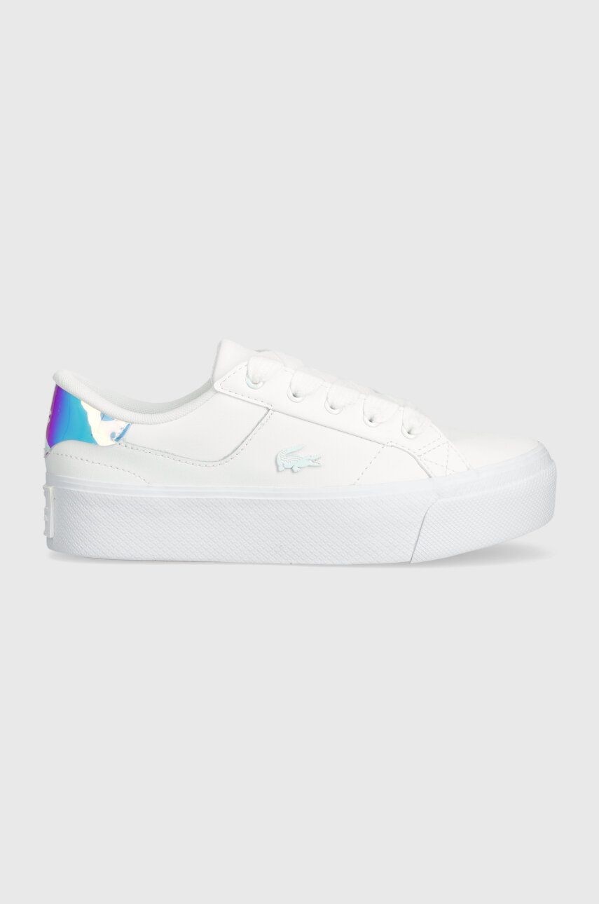 Tenisky Lacoste Ziane Platform Leather biela farba, 47CFA0004