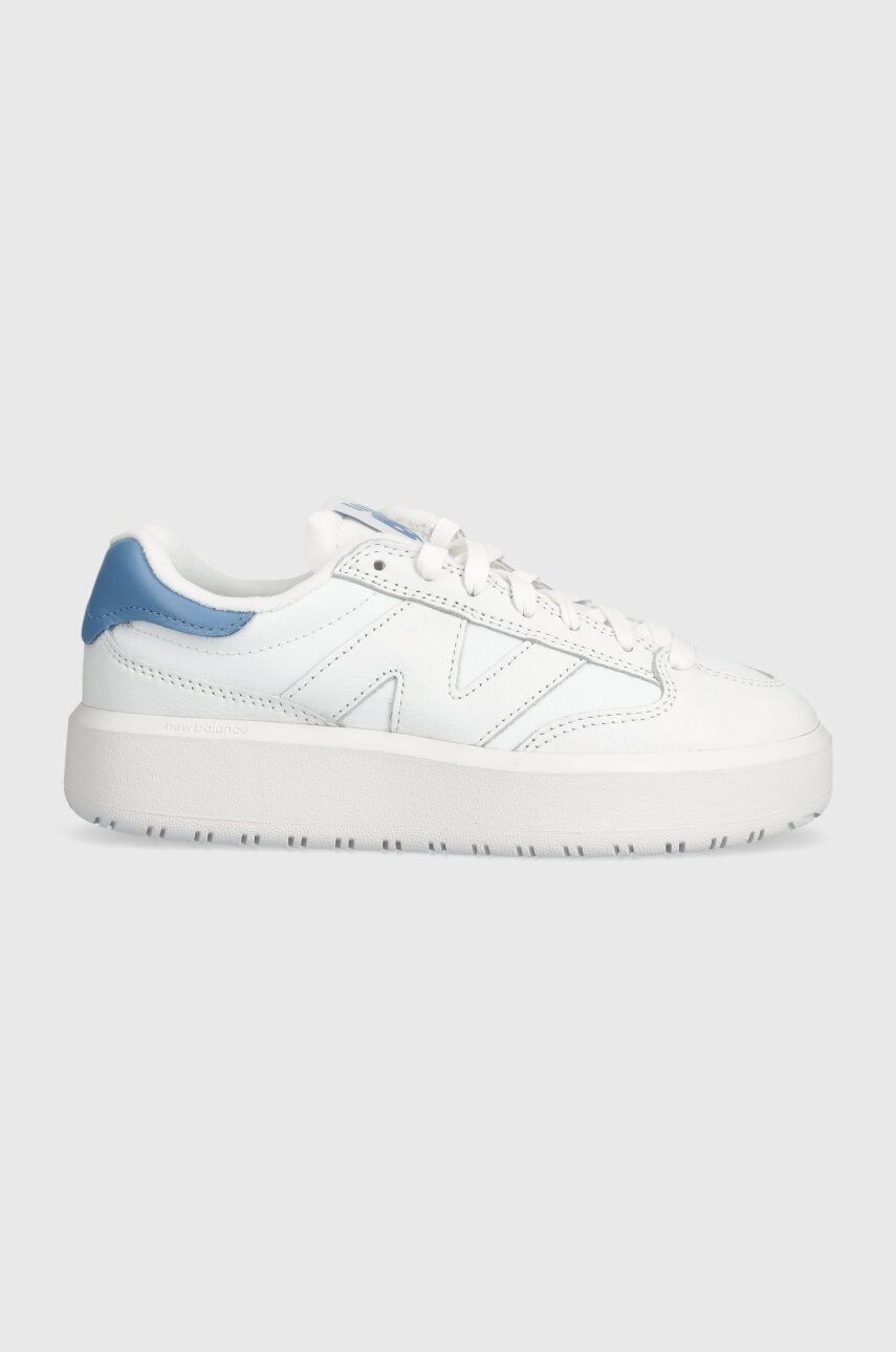 Kožené tenisky New Balance CT302CLD biela farba
