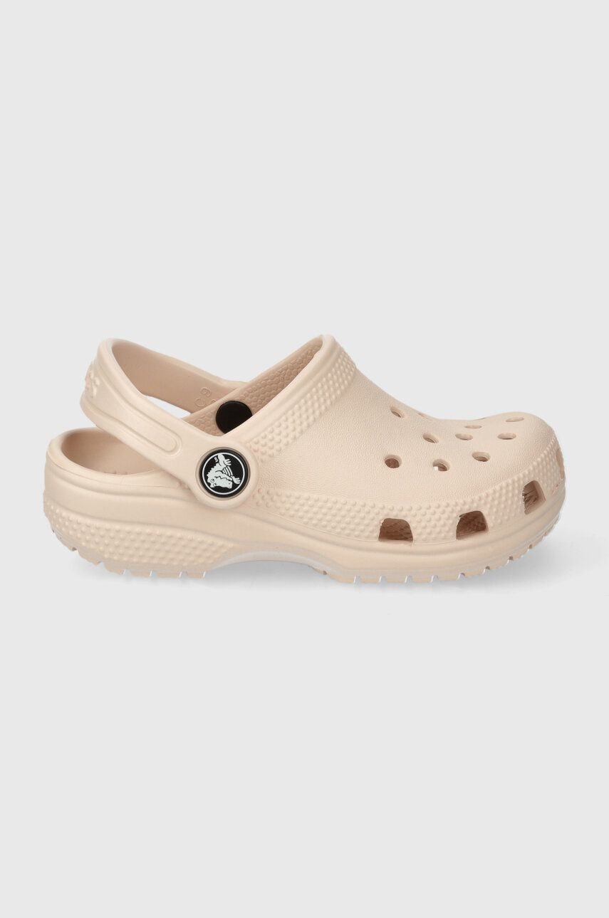 Detské šľapky Crocs CLASSIC CLOG ružová farba