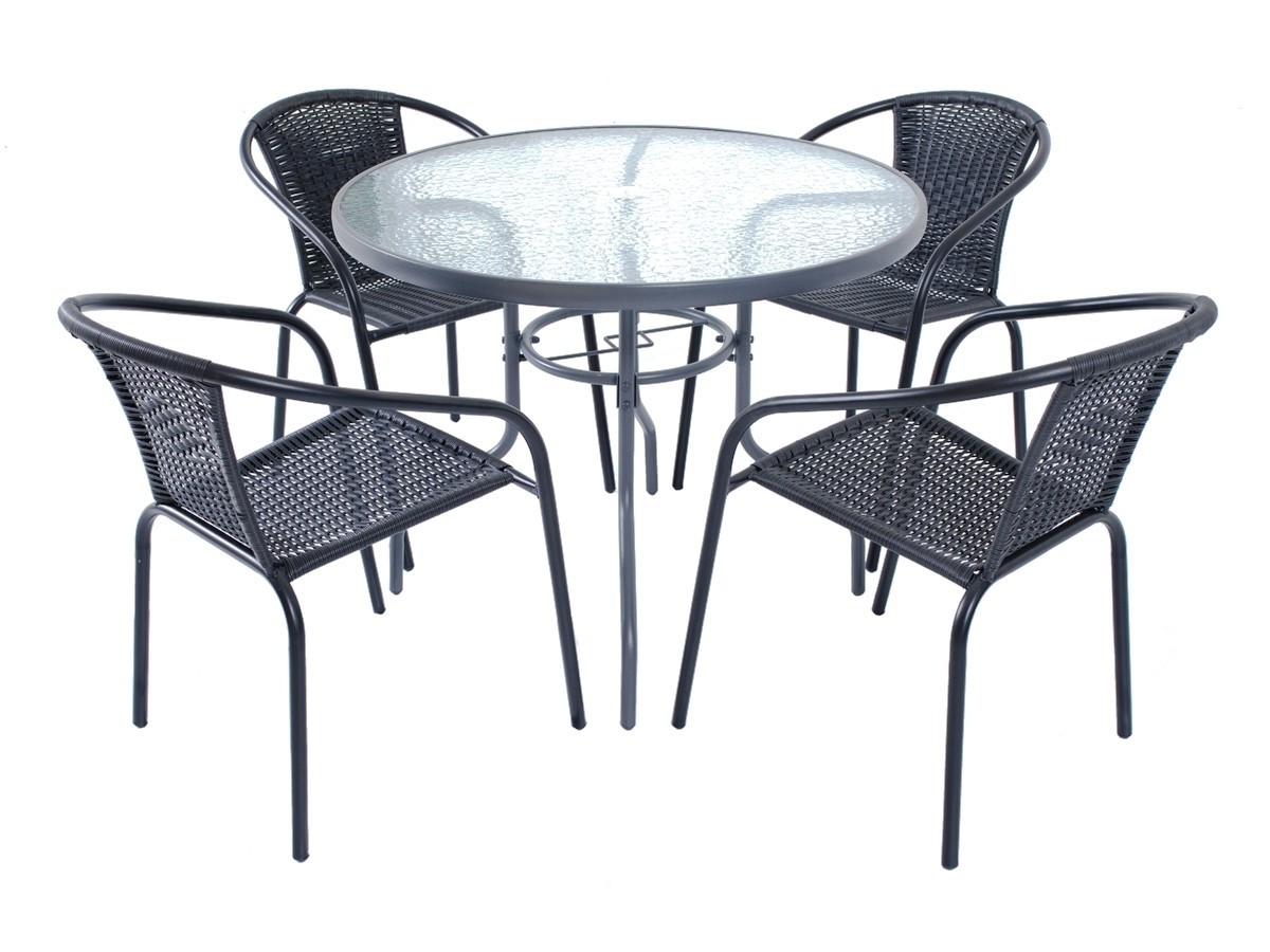 NABBI Jupiter 90 1+4 záhradný set grafit / čierna