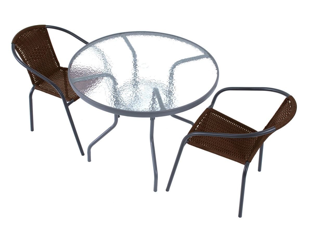 NABBI Jupiter 90 1+2 záhradný set grafit / hnedá