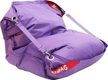 BeanBag - Sedací vak 189×140 comfort s popruhmi violet