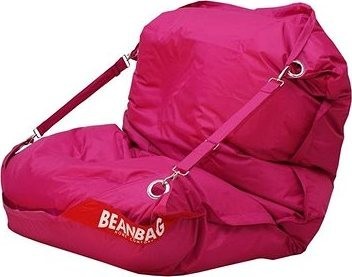 BeanBag - Sedací vak 189×140 comfort s popruhmi pink