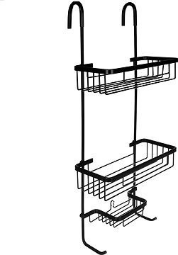 Malatec 16723 Závesná polička do sprchy, čierna