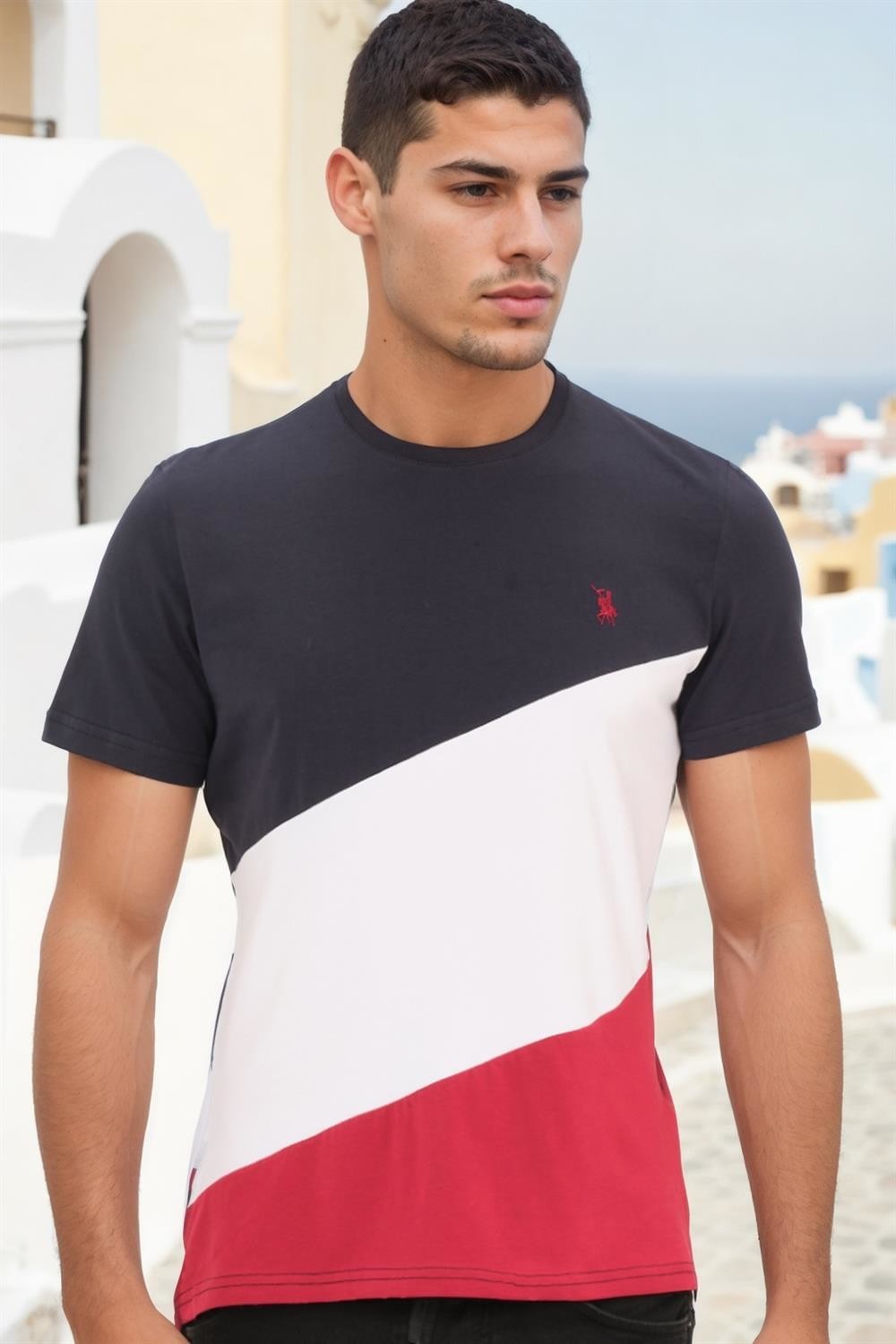 T8590 DEWBERRY MEN'S T-SHIRT-DARK NAVY BLUE