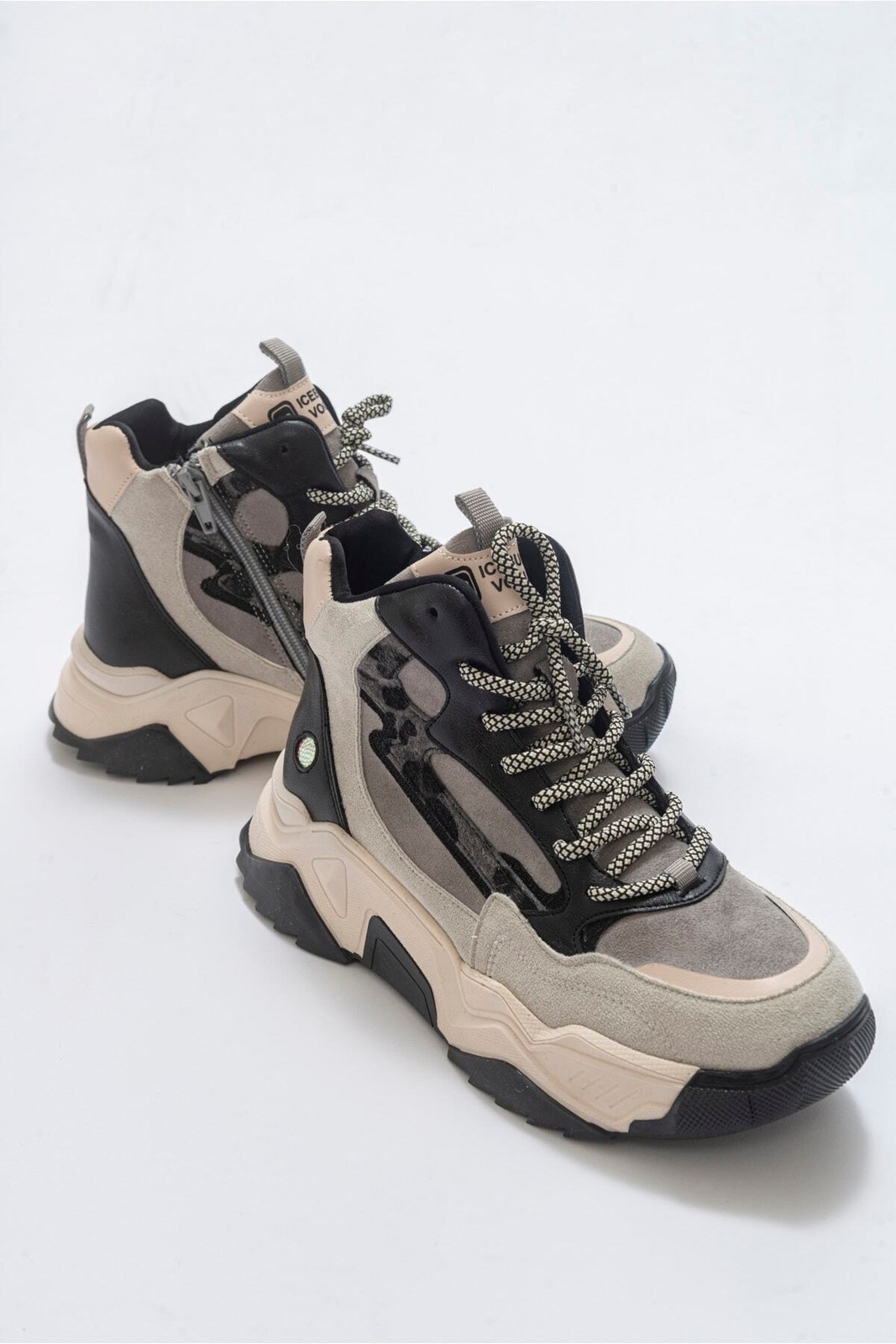 LuviShoes Olivia Ice Black Multi Women's Sports Boots.