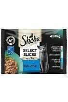 Sheba kapsa Rybí šťavnatý výběr 4x85g + Množstevná zľava