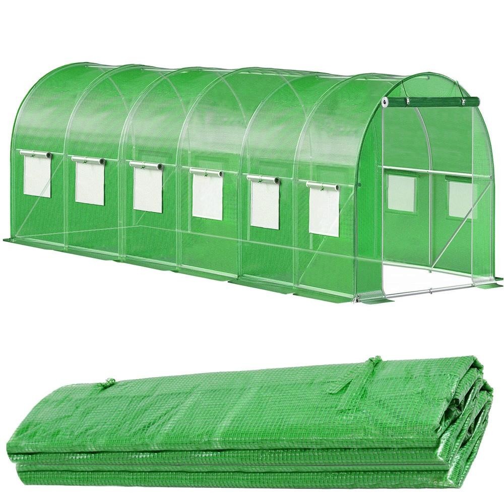 Springos Náhradný kryt na tunelový skleník - fólia - 6x3x2 m - UV-4 - 140g/m - zelená